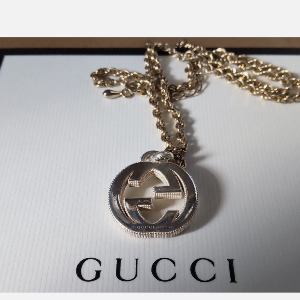 Gucci Gold Chain with Silver Pendant 925